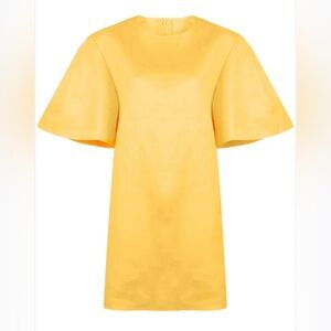 Carolina Herrera New Wide Sleeve Shift Dress In Yellow Size 4 $1,690.00